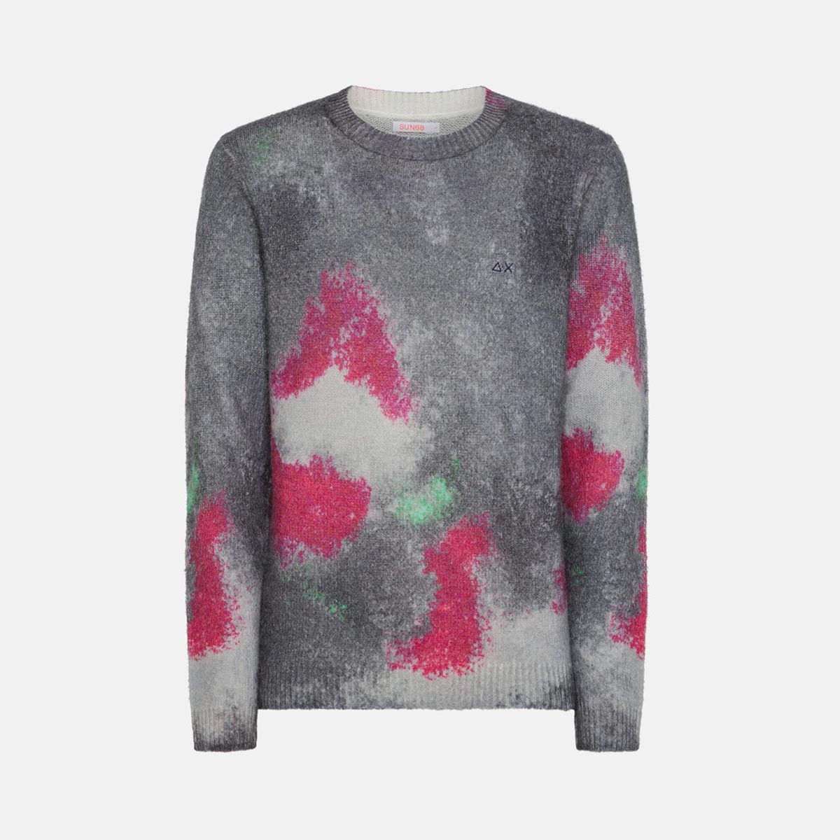 Maglione giro collo all over