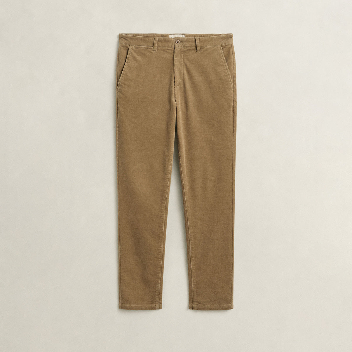 Pantaloni tasca chino in velluto a coste sottili