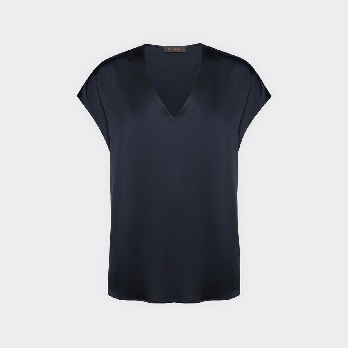 Blusa in raso con scollo a V