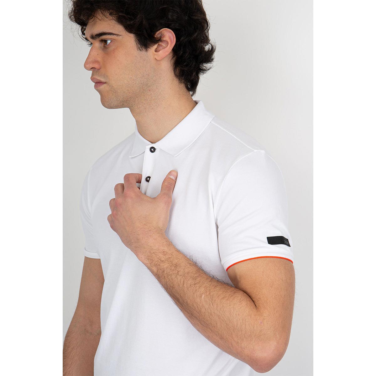 Polo bianca elasticizzata