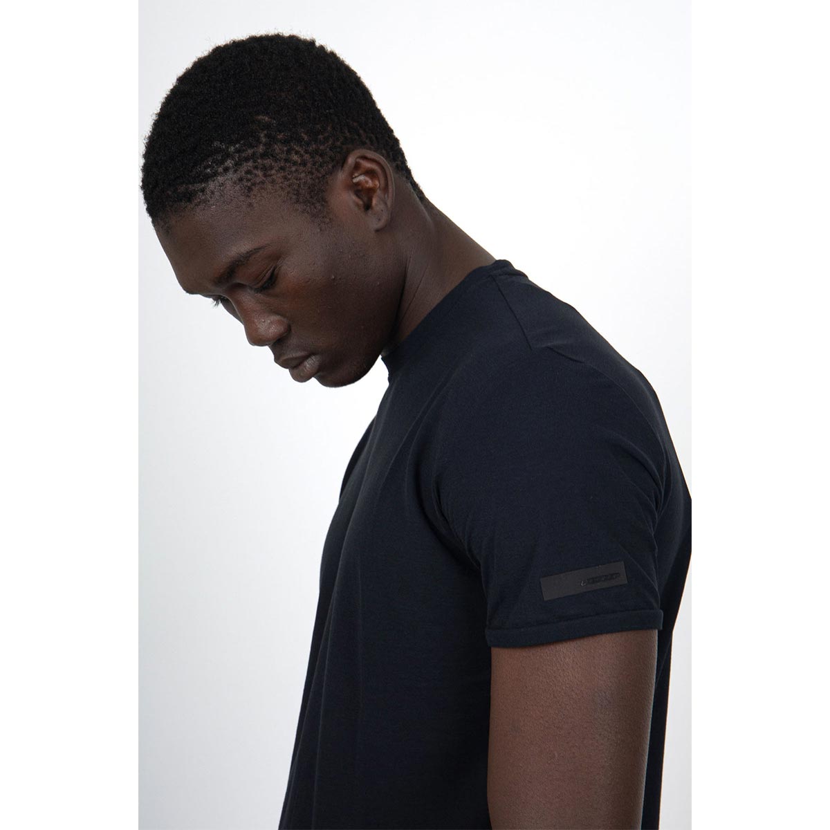 T-shirt crepe blue black