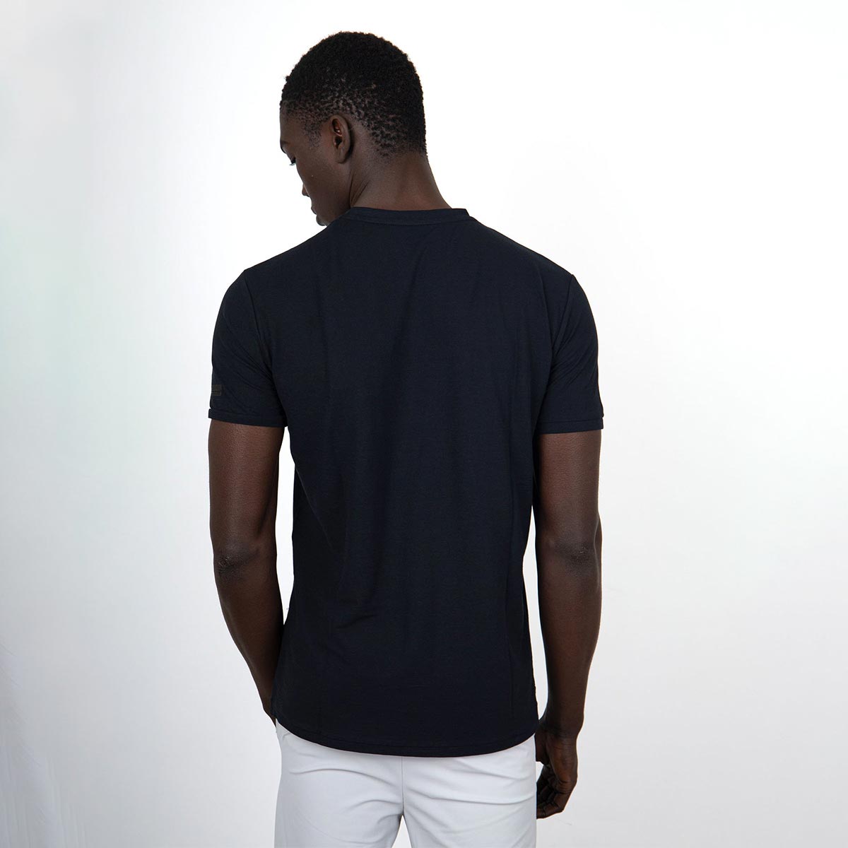 T-shirt crepe blue black