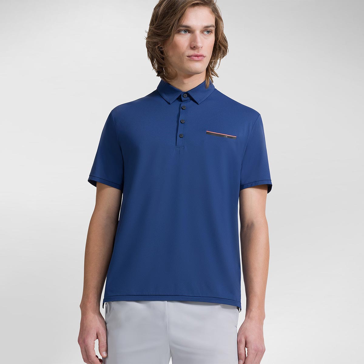 Polo techno blu royal con taschino