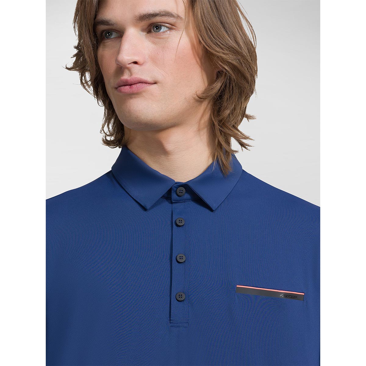 Polo techno blu royal con taschino