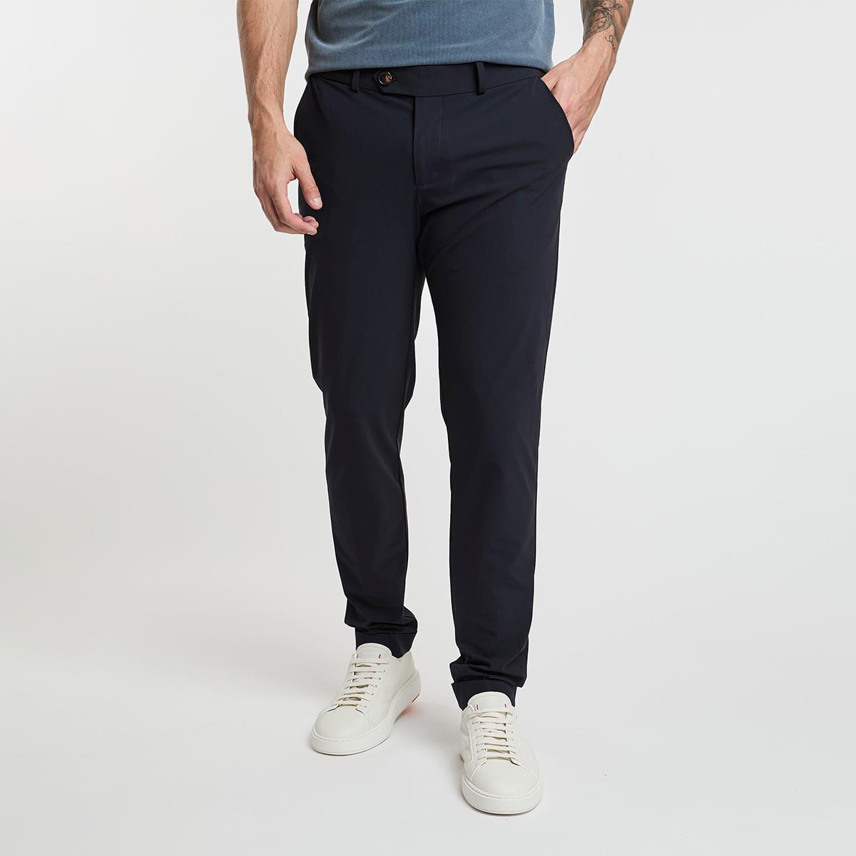 Pantalone chino microfantasia