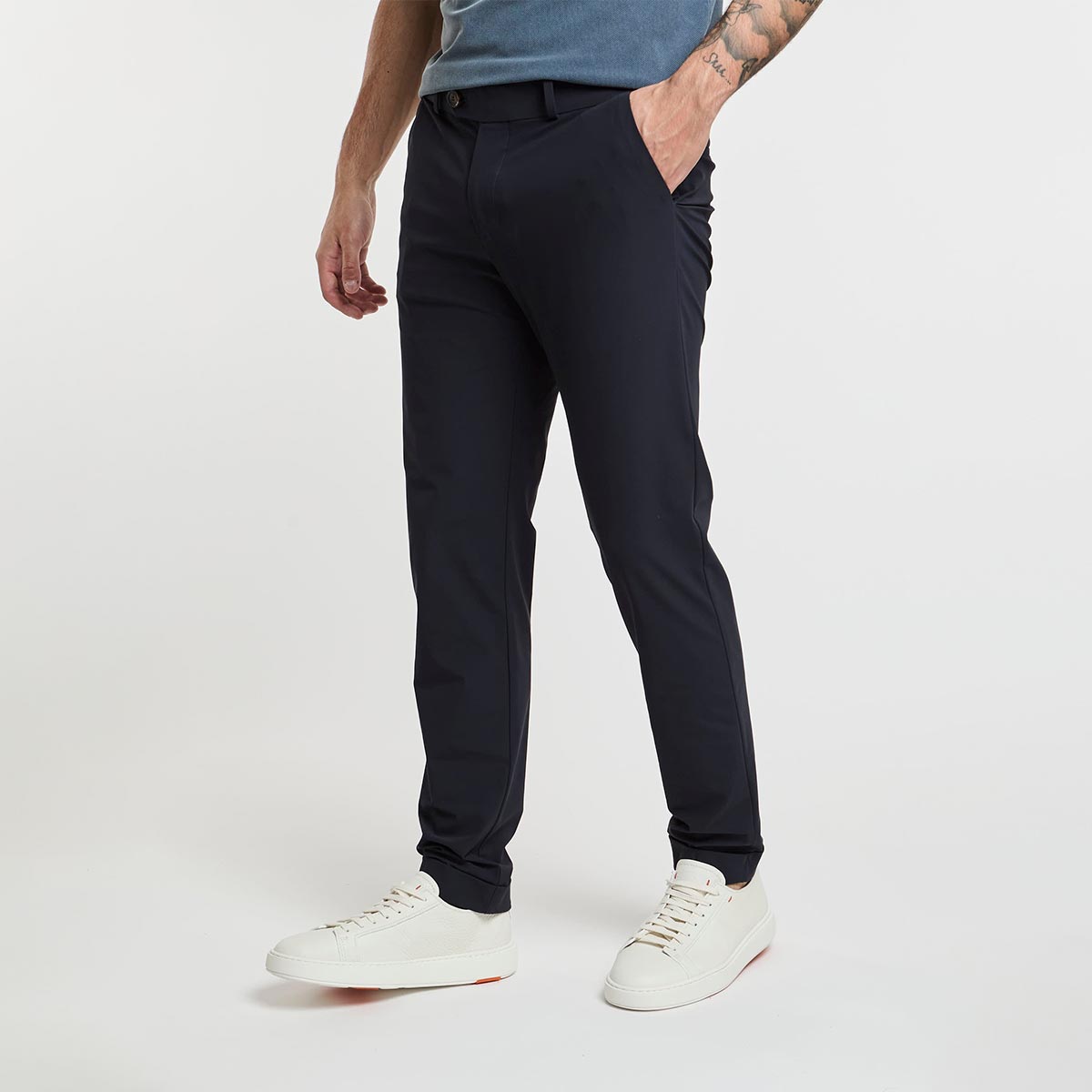 Pantalone chino microfantasia