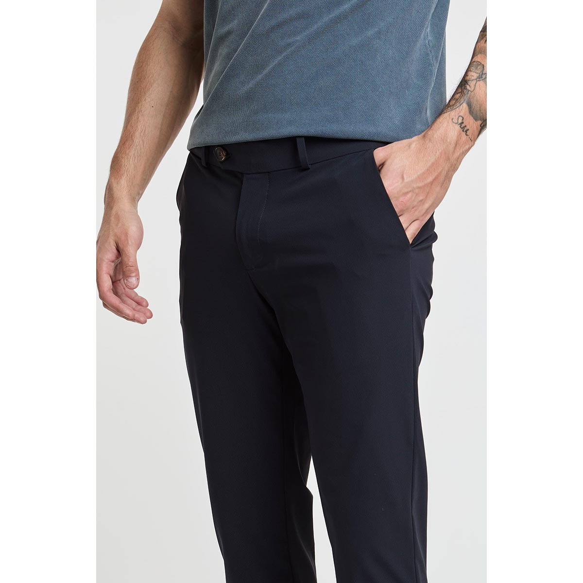 Pantalone chino microfantasia