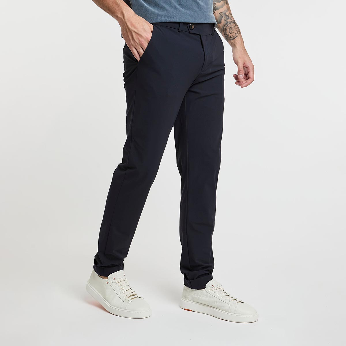 Pantalone chino microfantasia