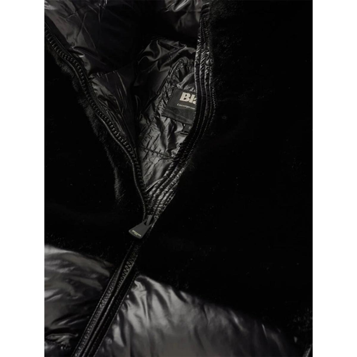 Piumino in eco pelliccia