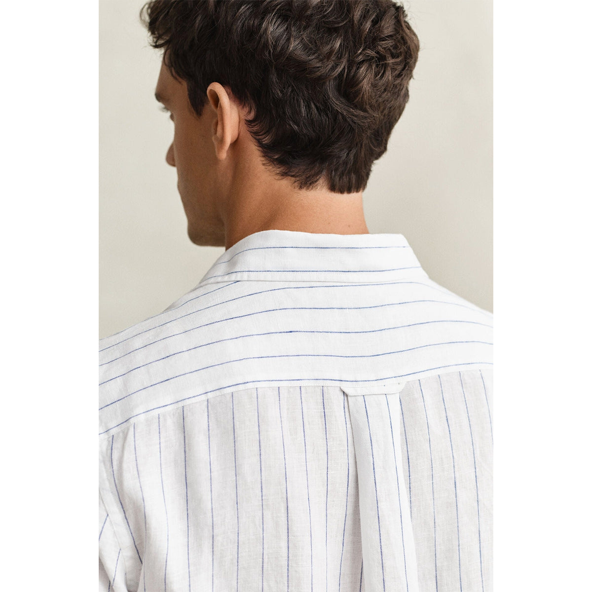 Camicia a righe in lino