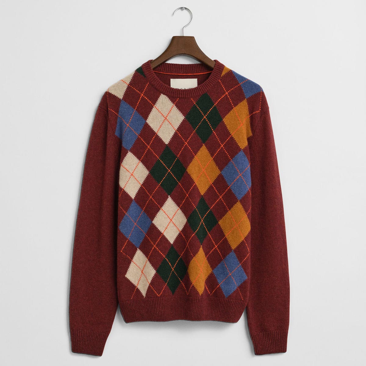 Maglione girocollo a rombi