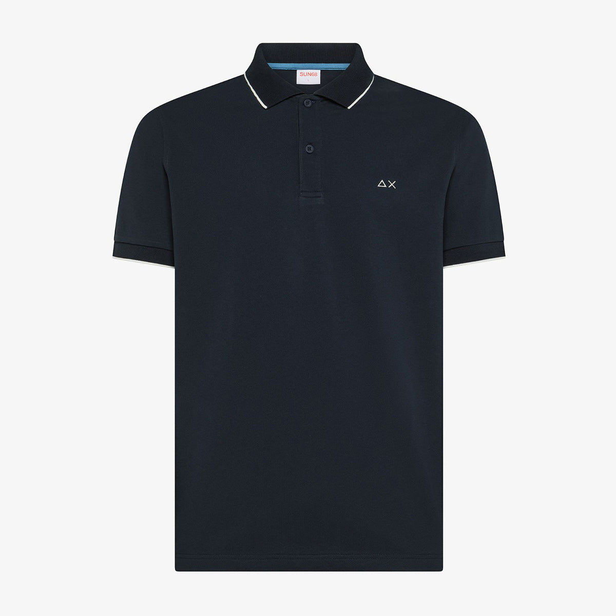 Polo in piquet con dettagli in contrasto