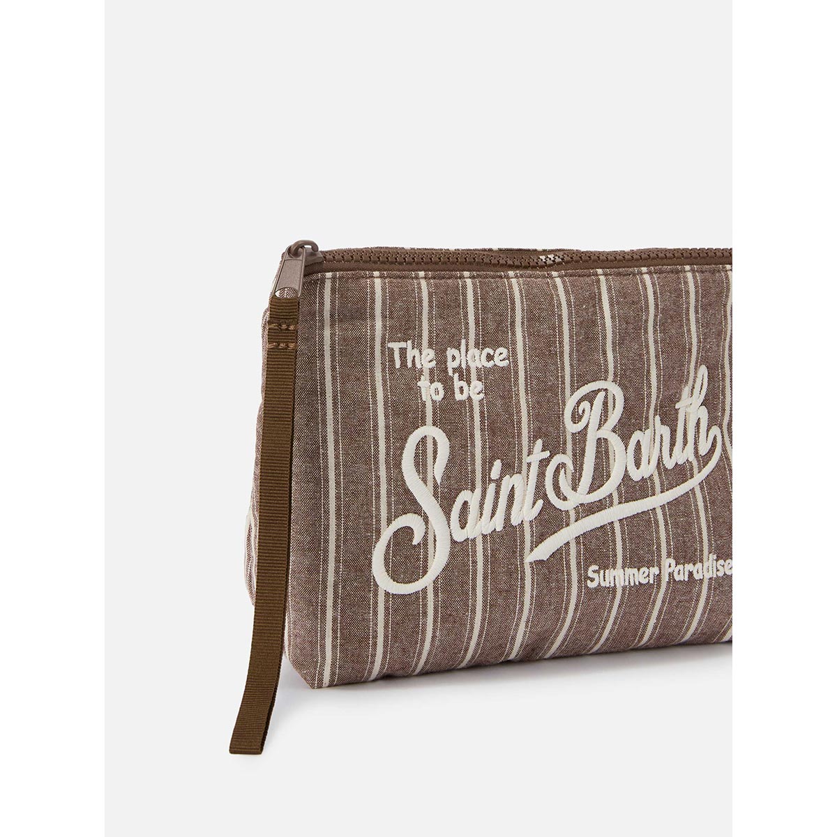 Pochette in cotone fantasia a righe