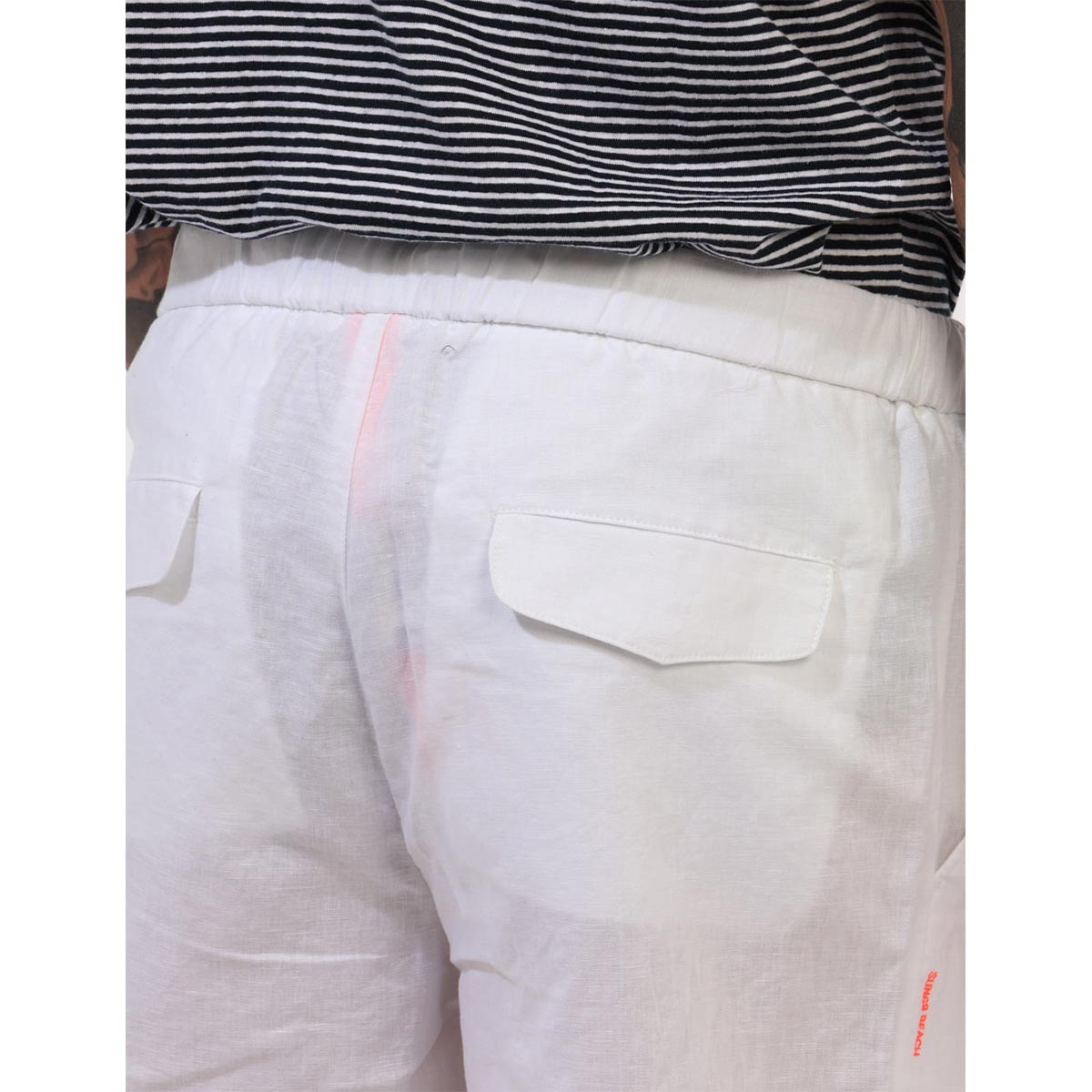 Bermuda in lino con coulisse