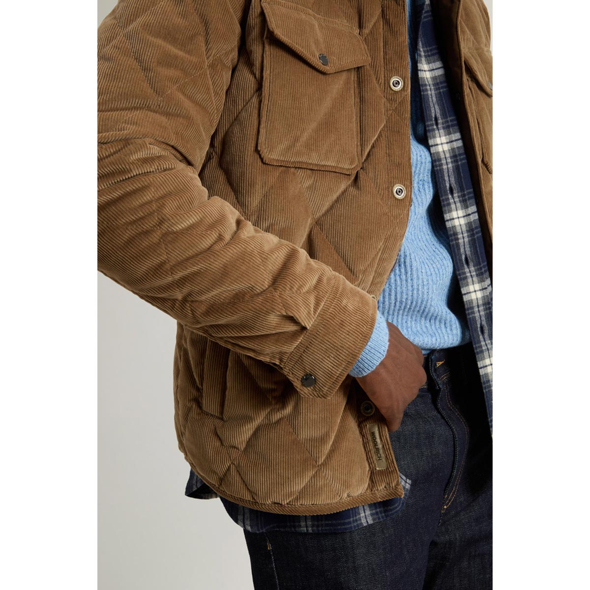 Giacca a camicia in velluto