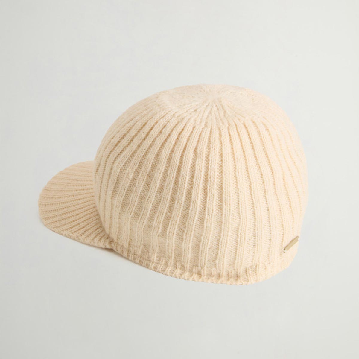 Cappellino con visiera in misto lana e alpaca