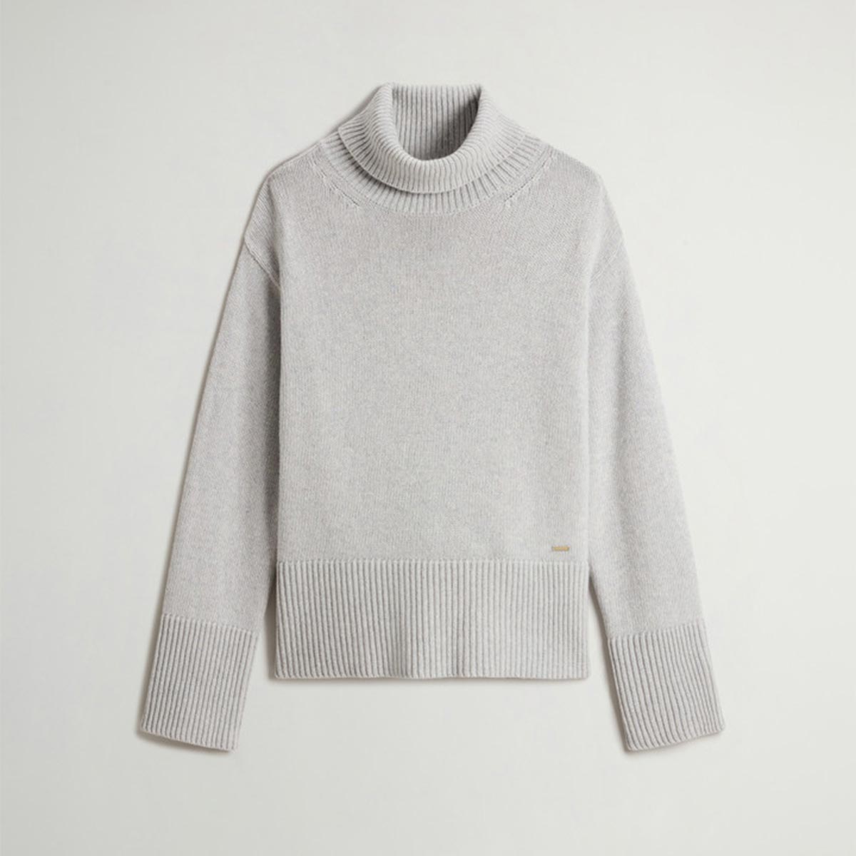 Maglione a collo alto in pura lana