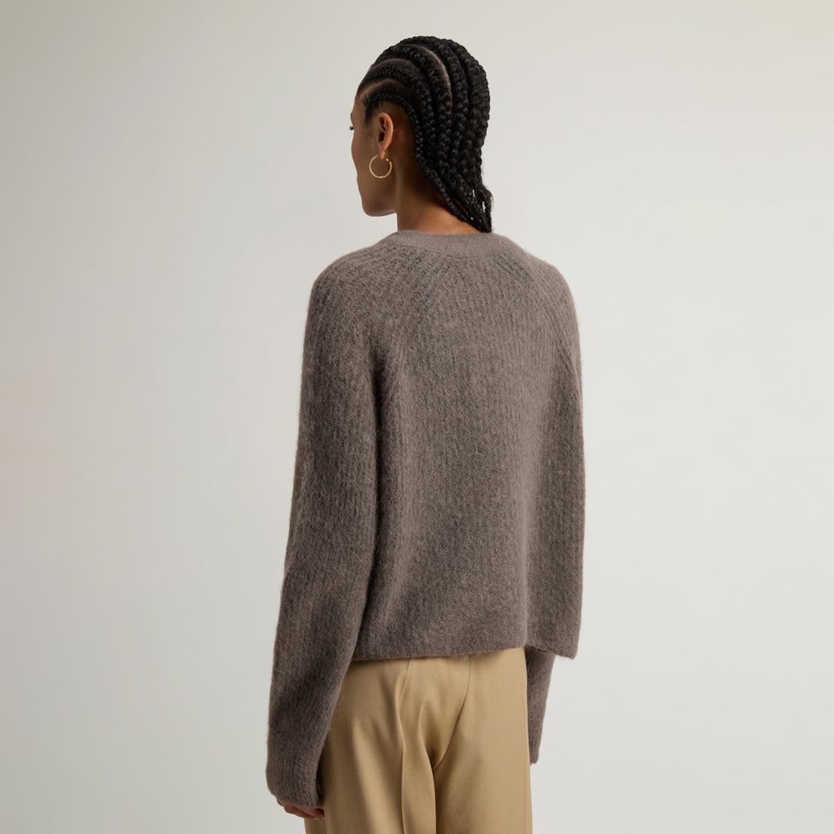 Cardigan in misto alpaca e lana