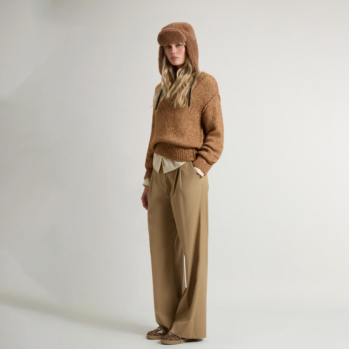 Maglione in misto alpaca e cotone