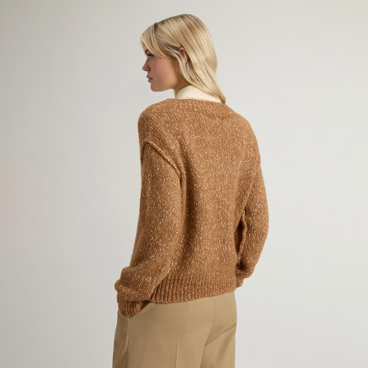 Maglione in misto alpaca e cotone