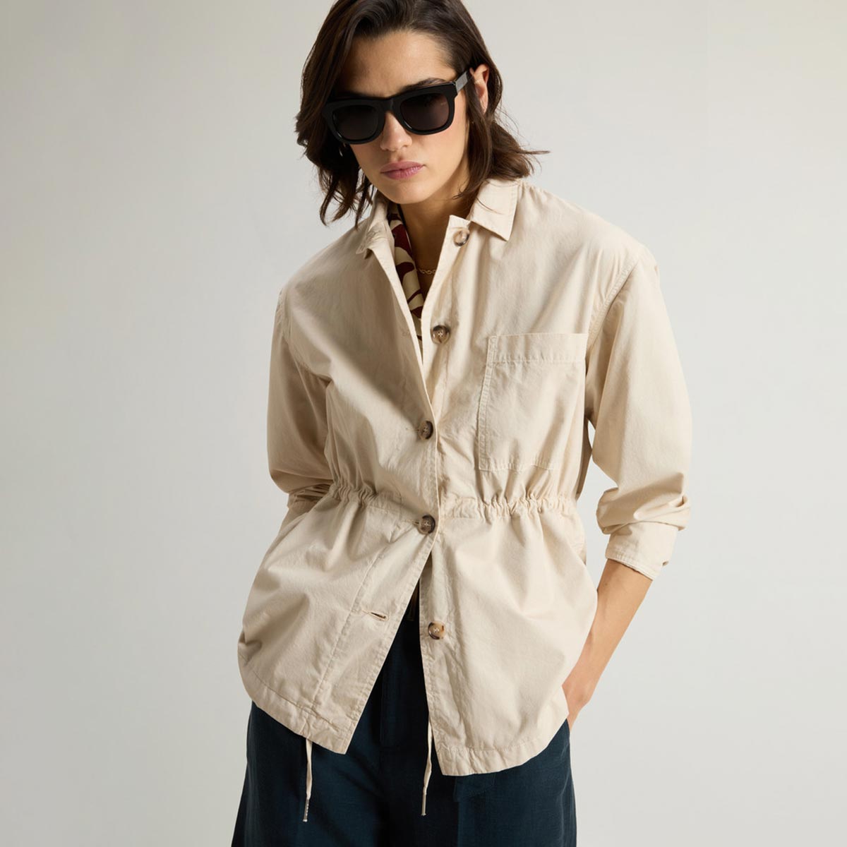 Giacca a camicia in cotone