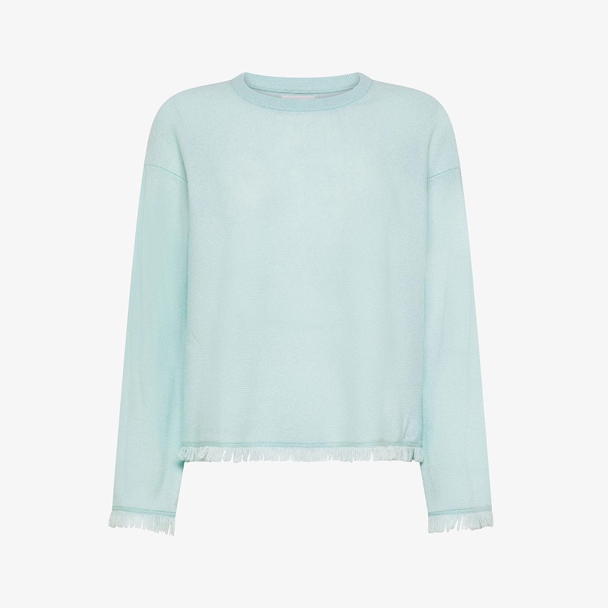 Maglia in lana e cashmere con frange