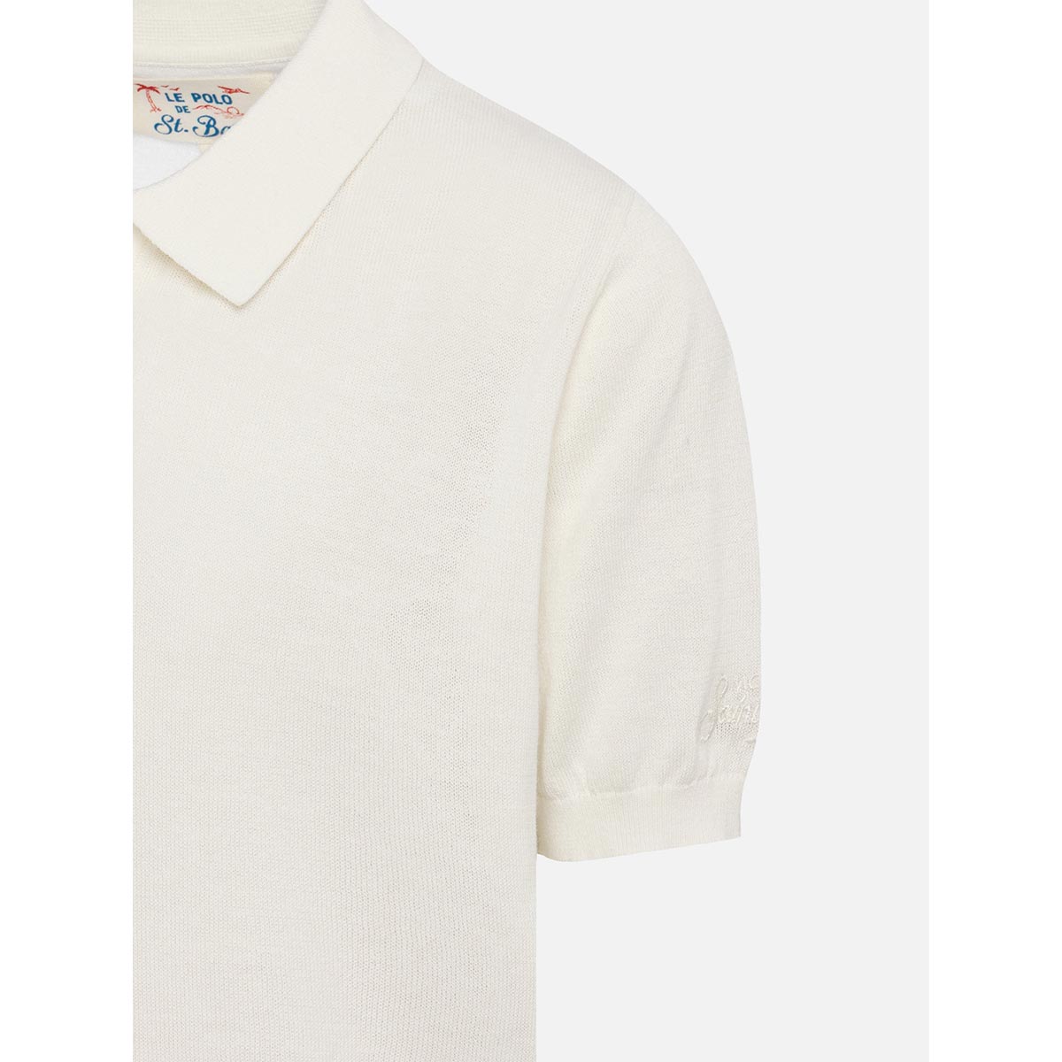 Polo senza bottoni in maglia di cotone