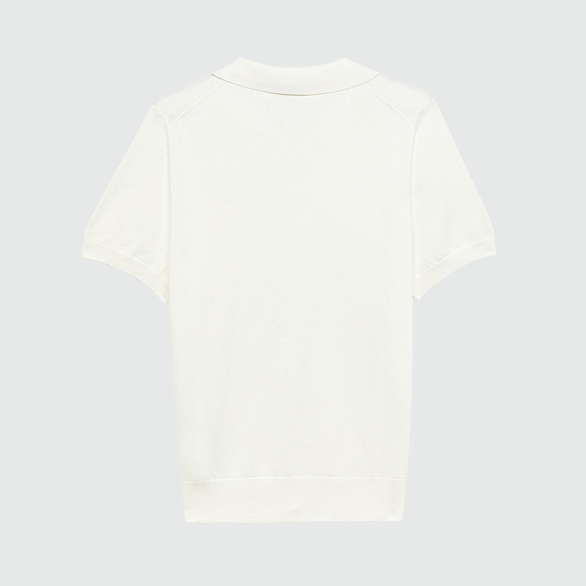 Polo in maglia di cotone senza bottoni