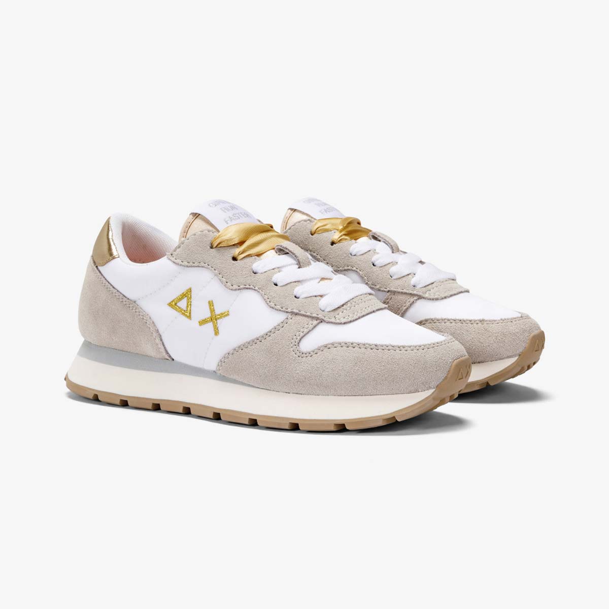 Sneaker bianca e oro