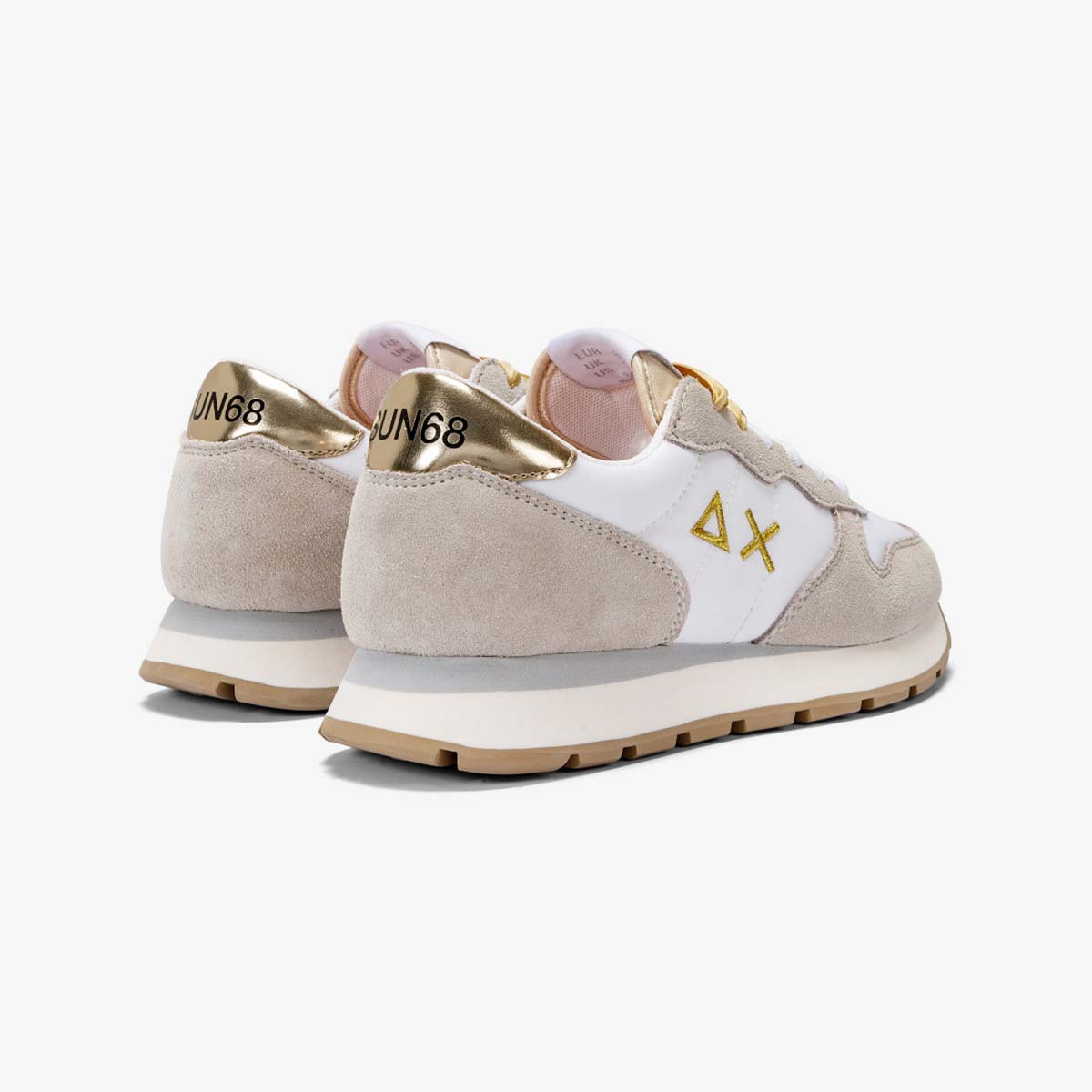 Sneaker bianca e oro