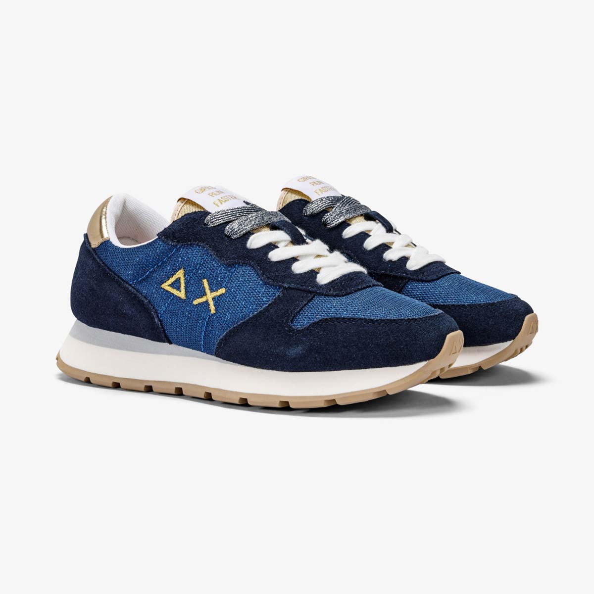 Sneaker lurex blu