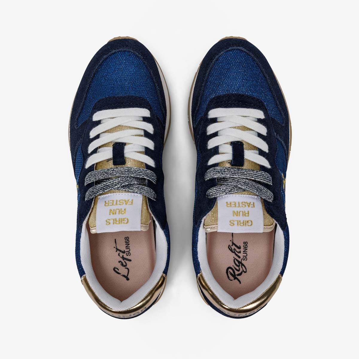 Sneaker lurex blu