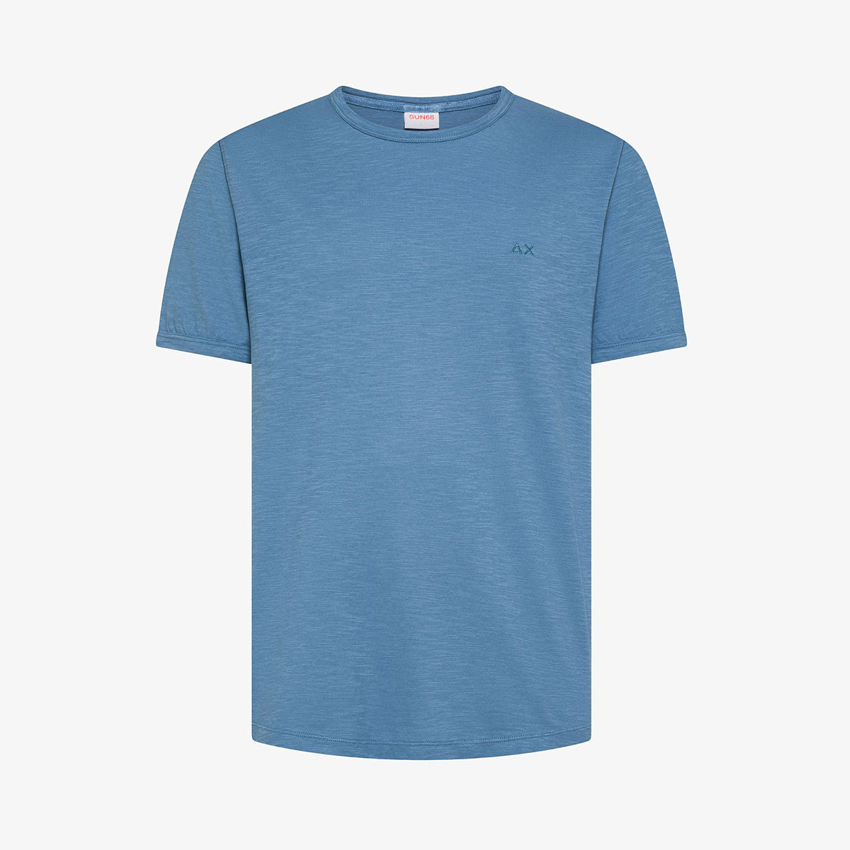 T-shirt in cotone fiammato con logo