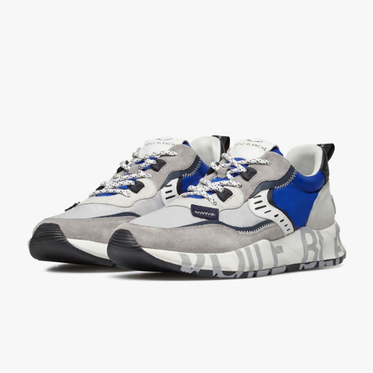 Sneaker in pelle e tessuto