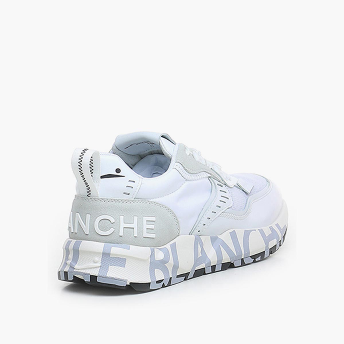 Sneaker in pelle e tessuto bianca