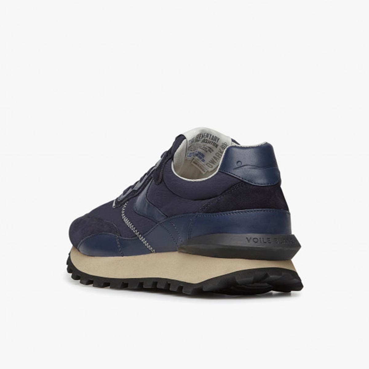Sneaker in pelle scamosciata e tessuto