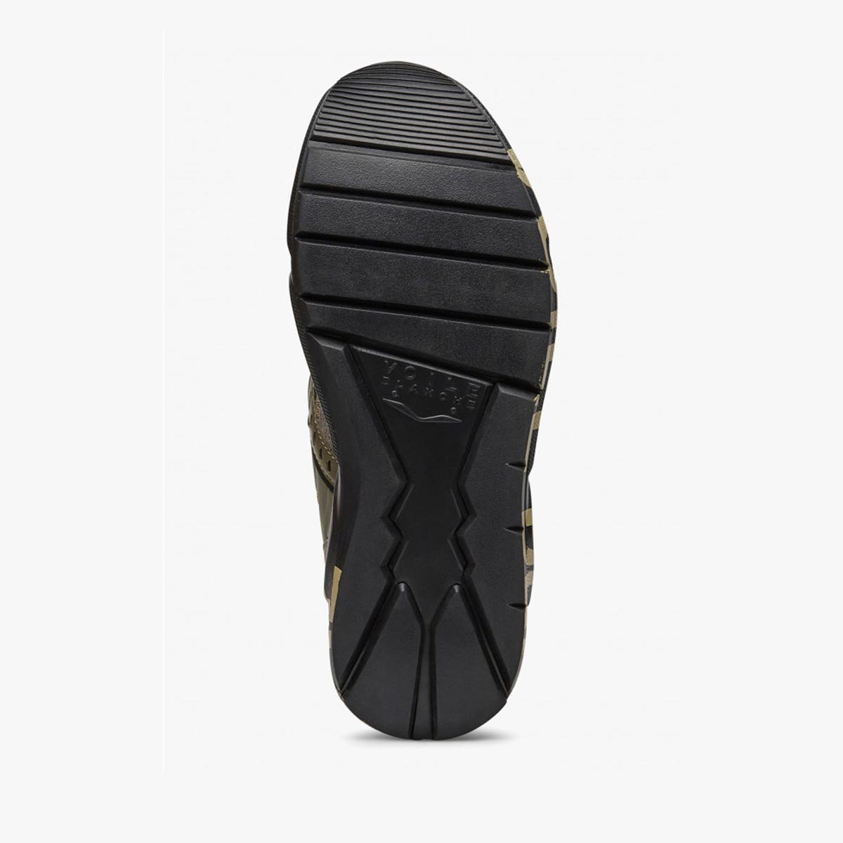 Sneaker in pelle e tessuto