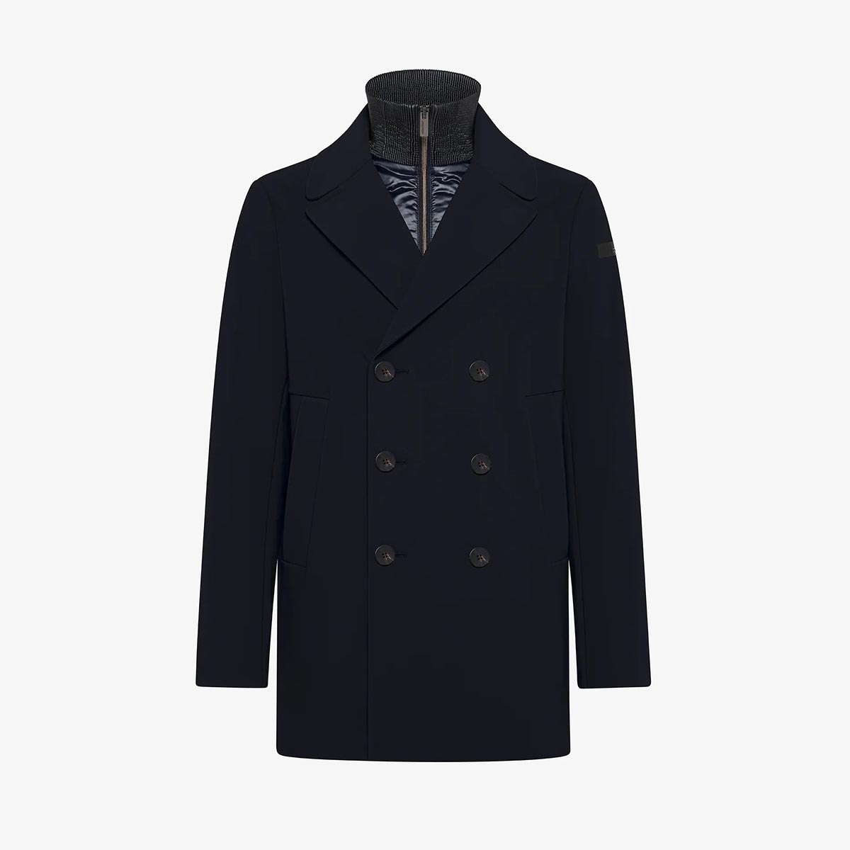 Caban doppio petto in tessuto tecnico