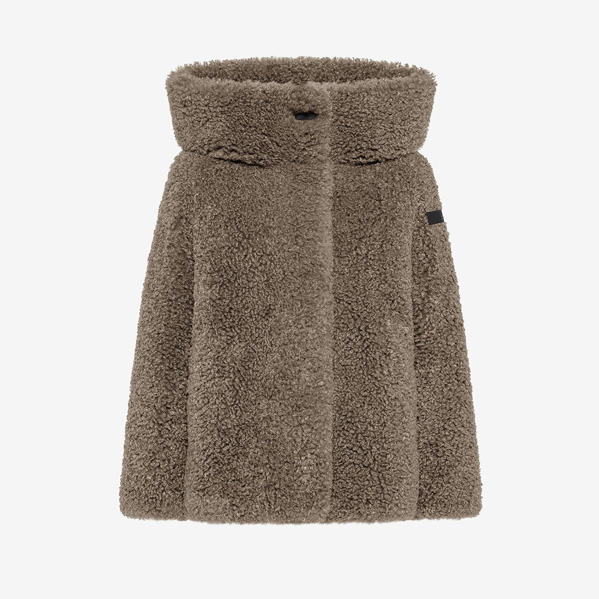 Giubbotto ibrido in piumino e pelliccia teddy