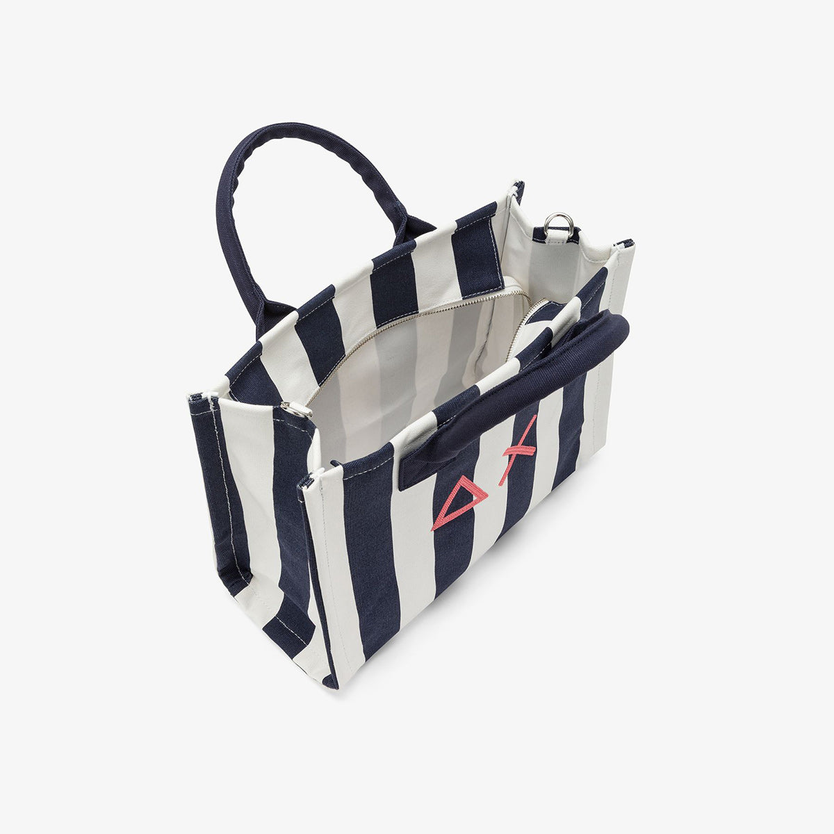 Borsa shopper in cotone a righe
