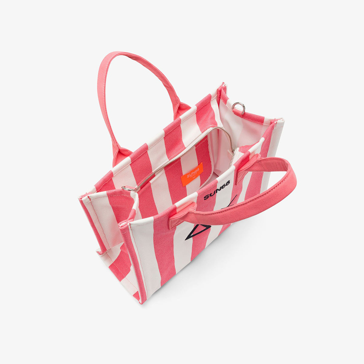 Borsa shopper in cotone a righe