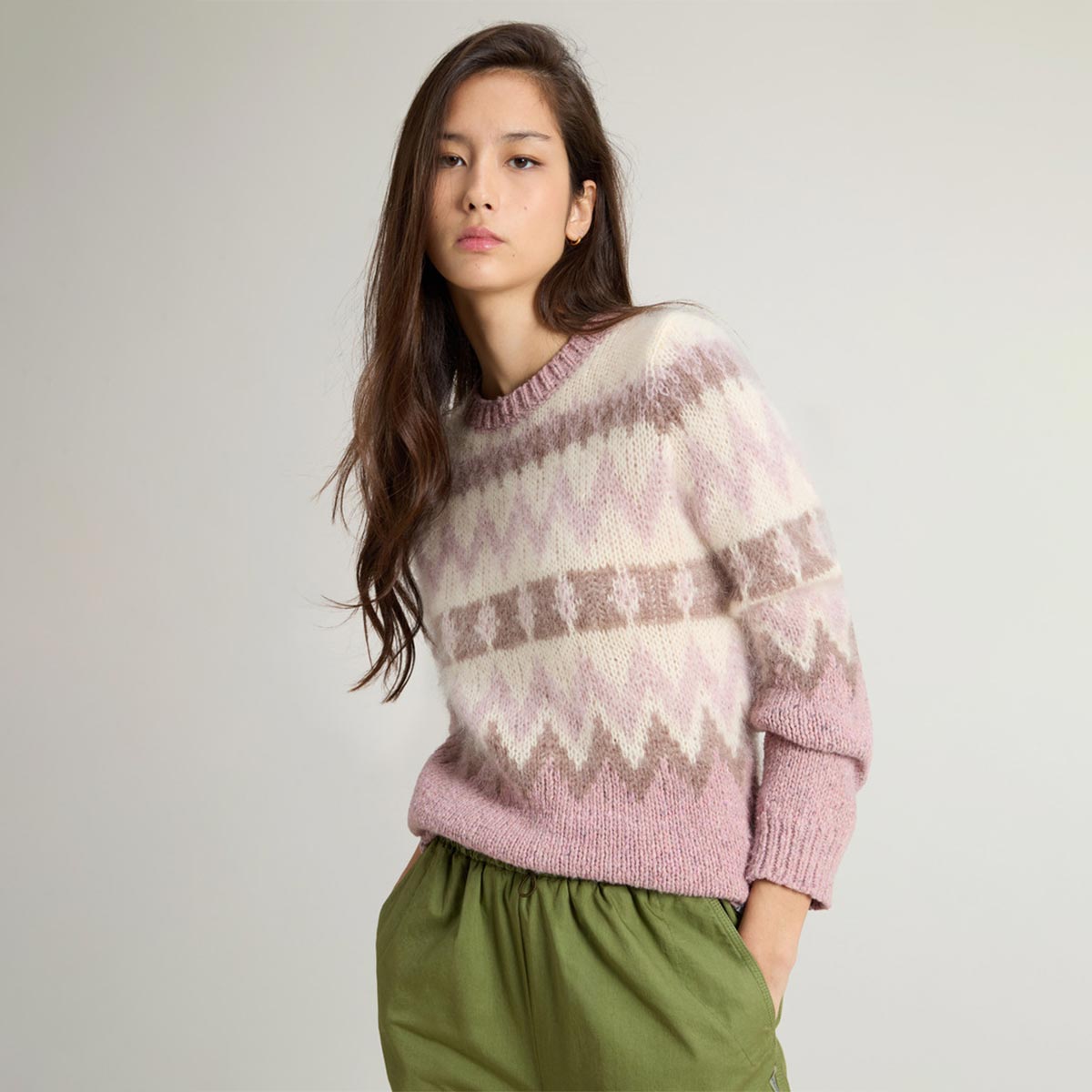 Maglione Fair Isle in misto lana