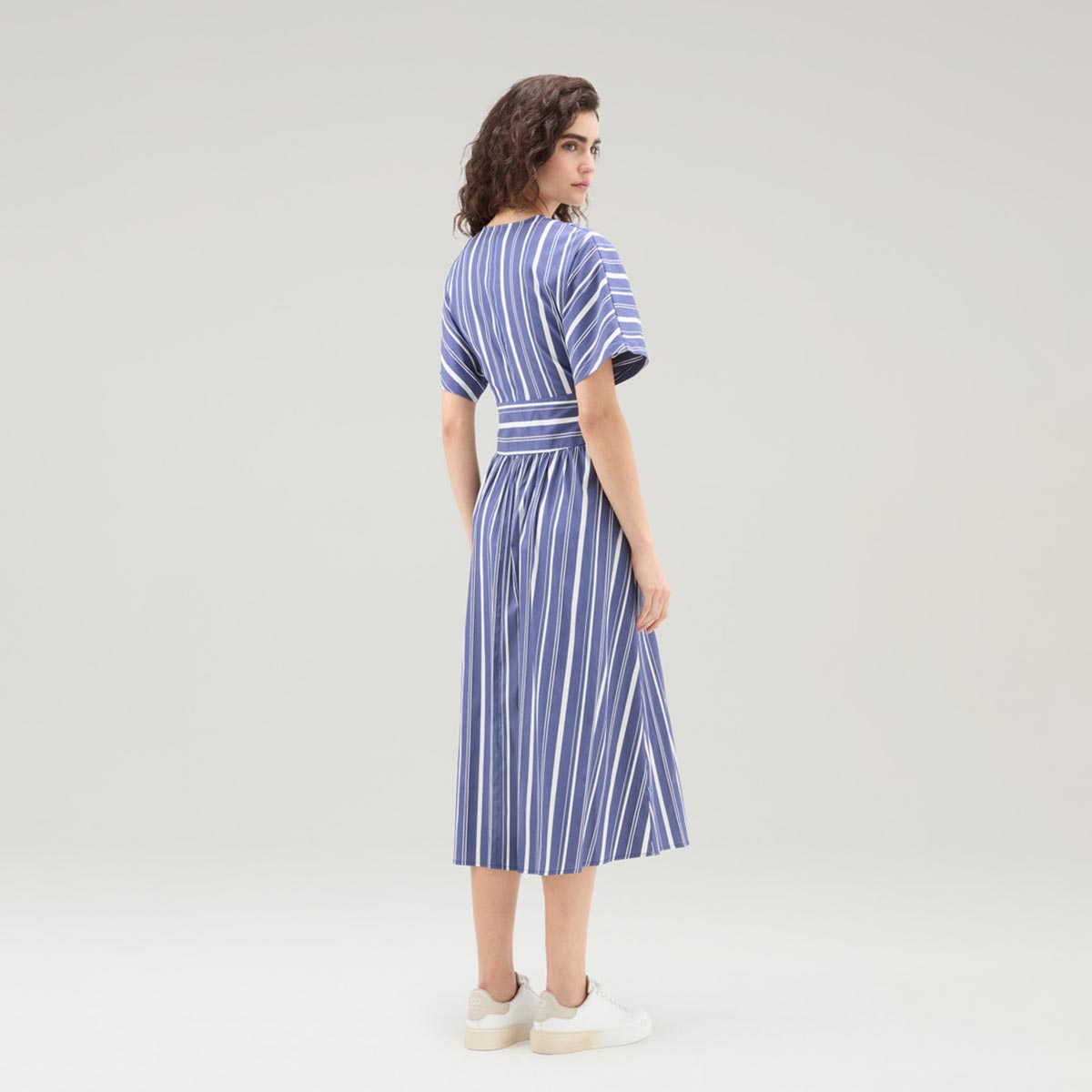 Vestito a righe in popeline di misto cotone