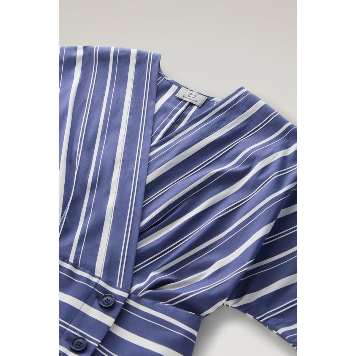 Vestito a righe in popeline di misto cotone