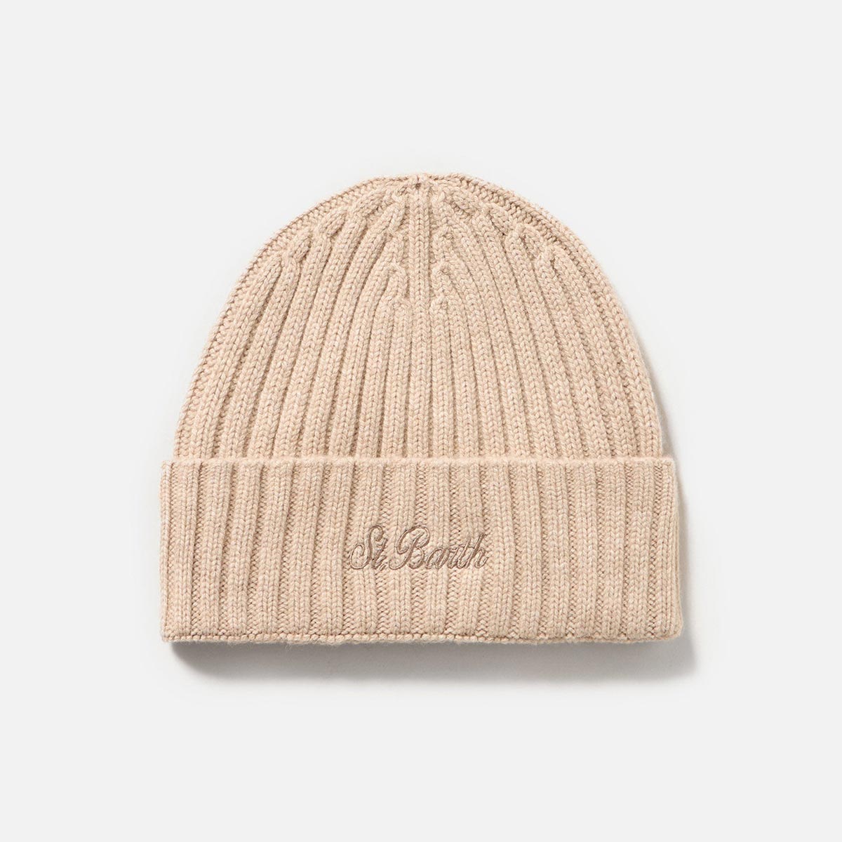 Berretta ricamata in cashmere