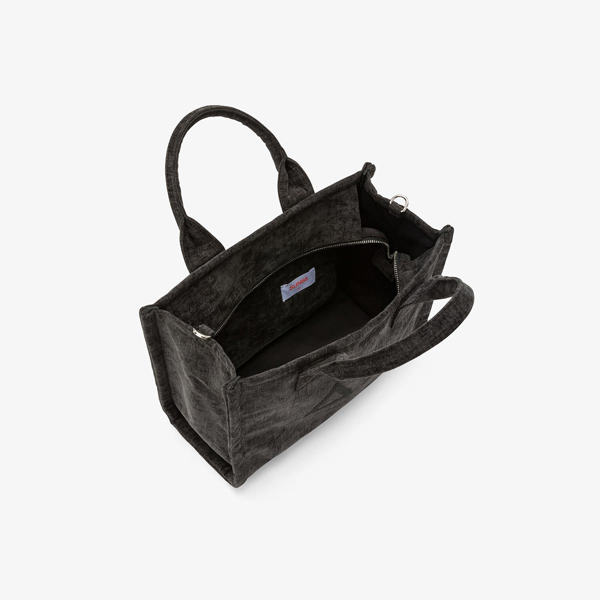 Borsa shopping bag in velluto nero
