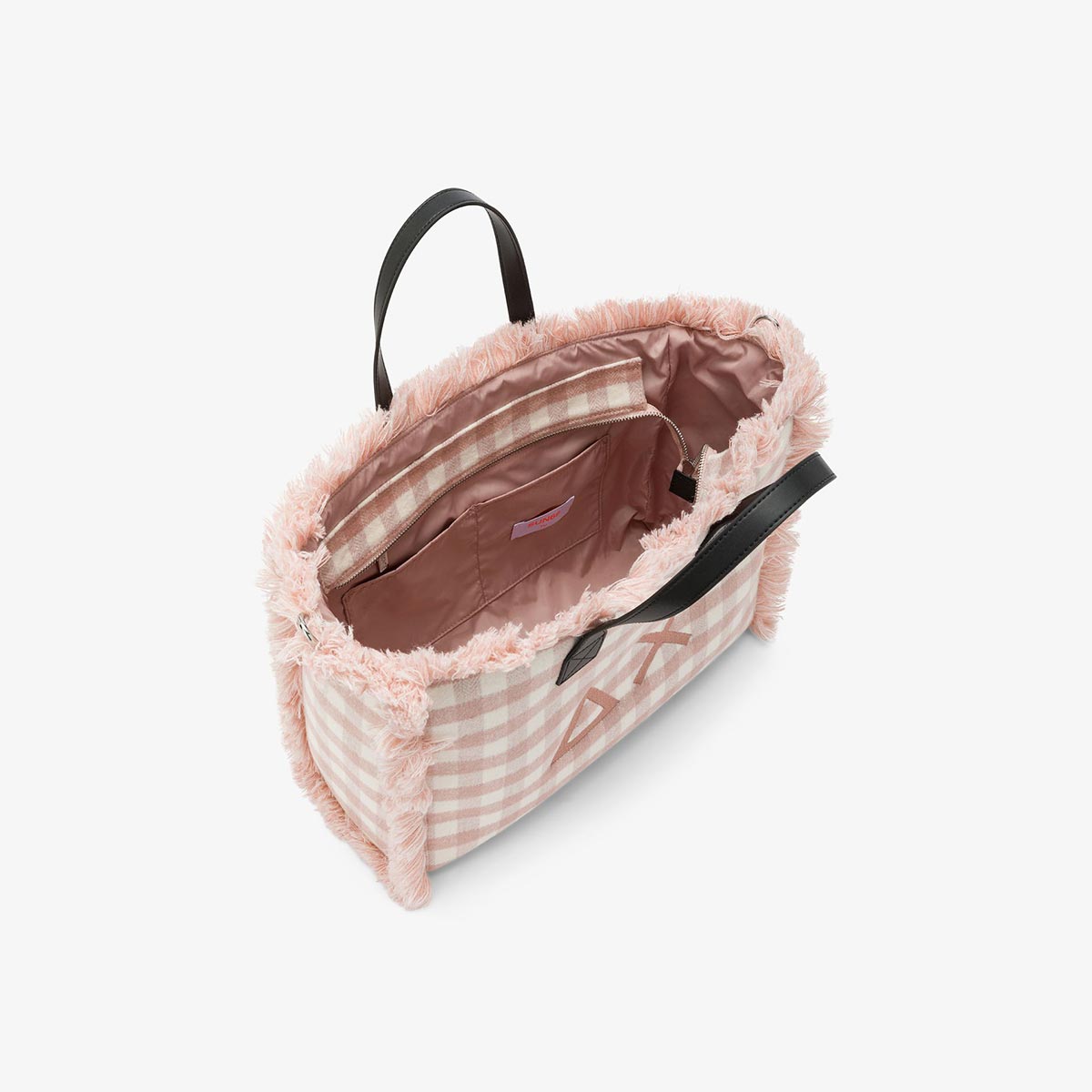 Borsa shopping bag scozzese in lana