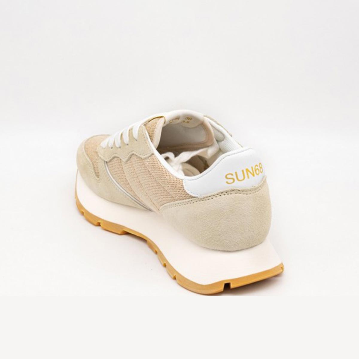 Sneakers in lurex oro