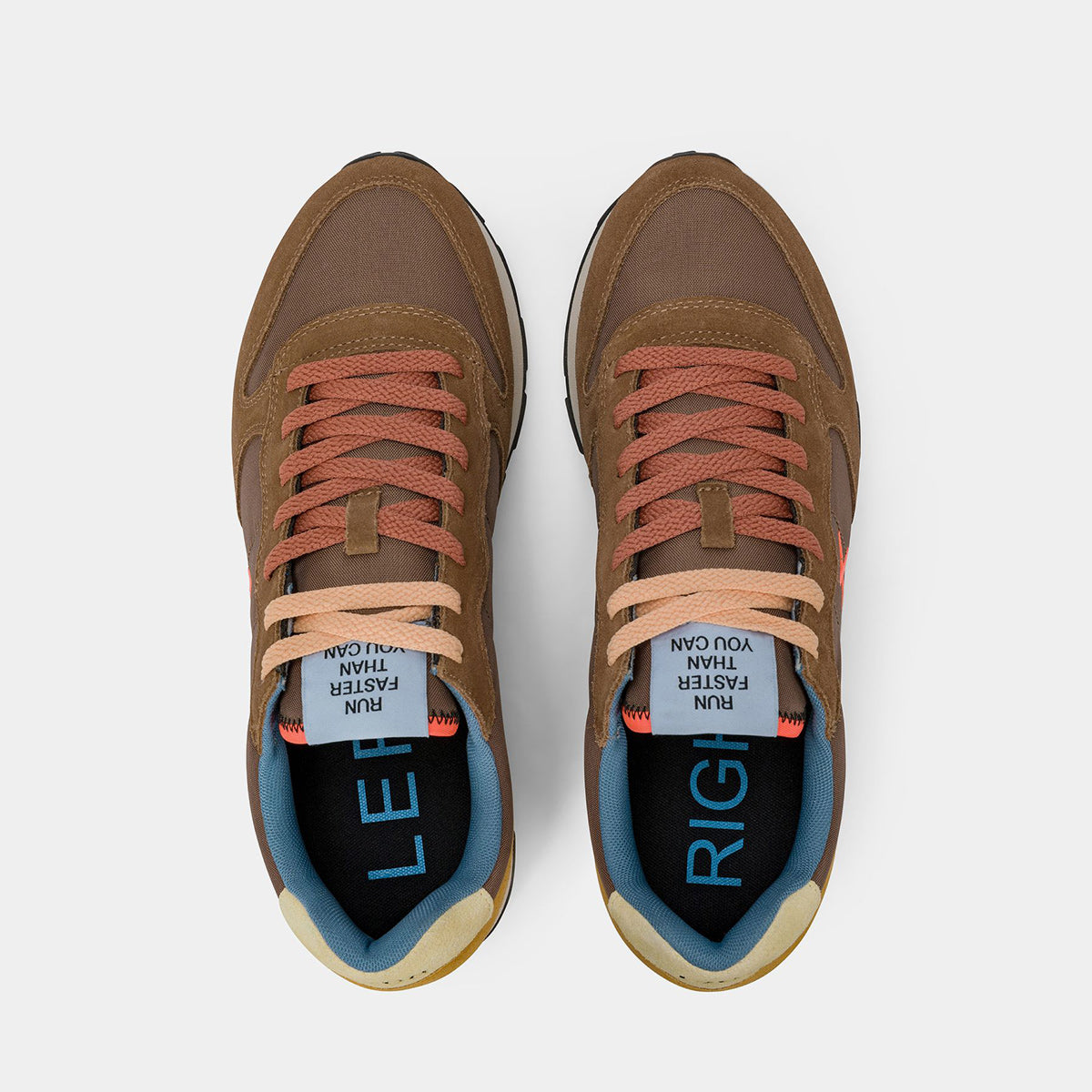 Sneaker bicolore marrone