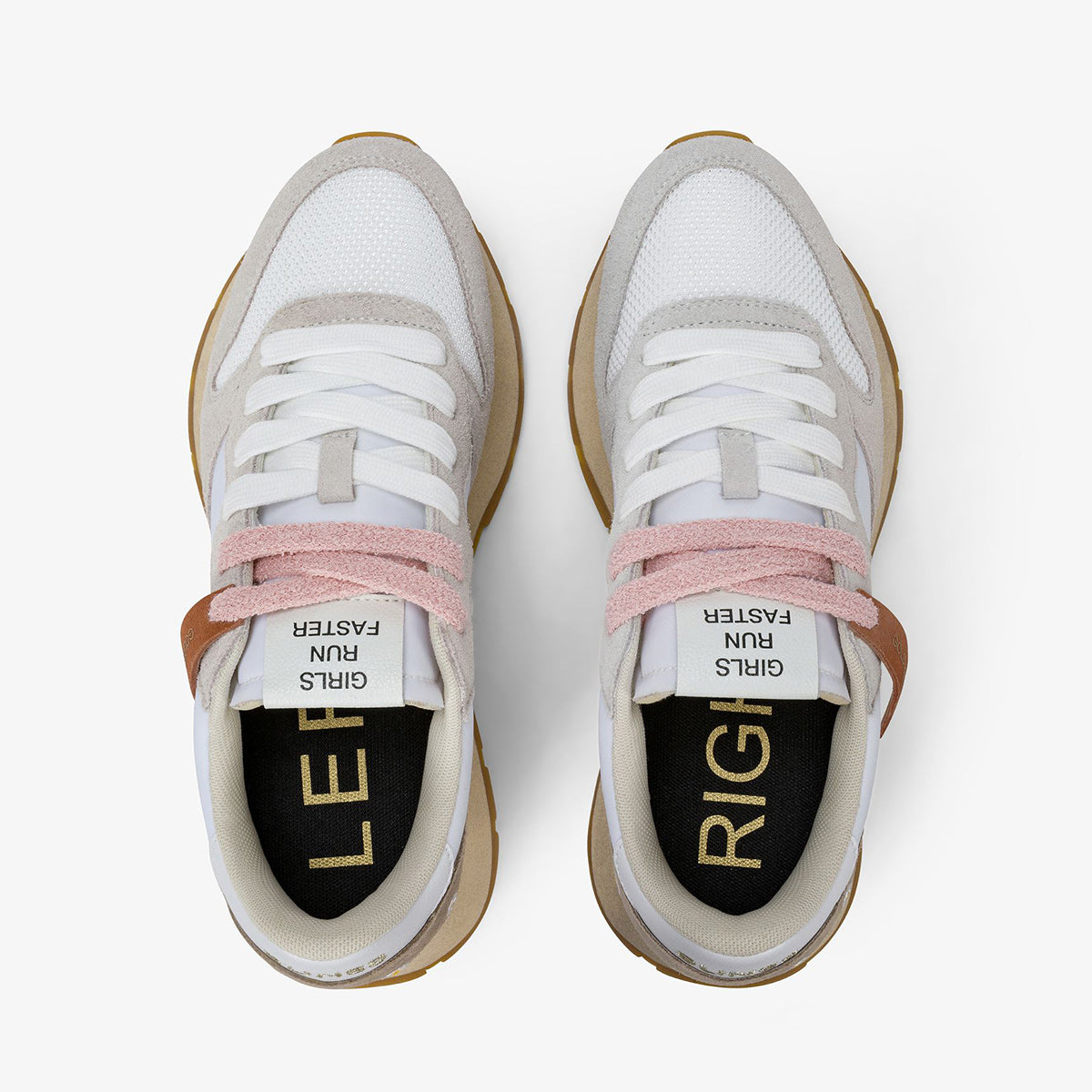Sneaker vintage in suede bianca